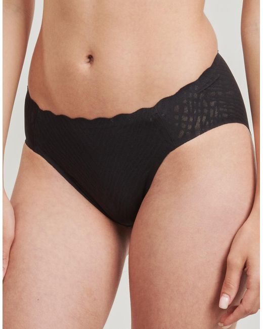 Sloggi Slips Zero Feel Bliss High Leg in het Black