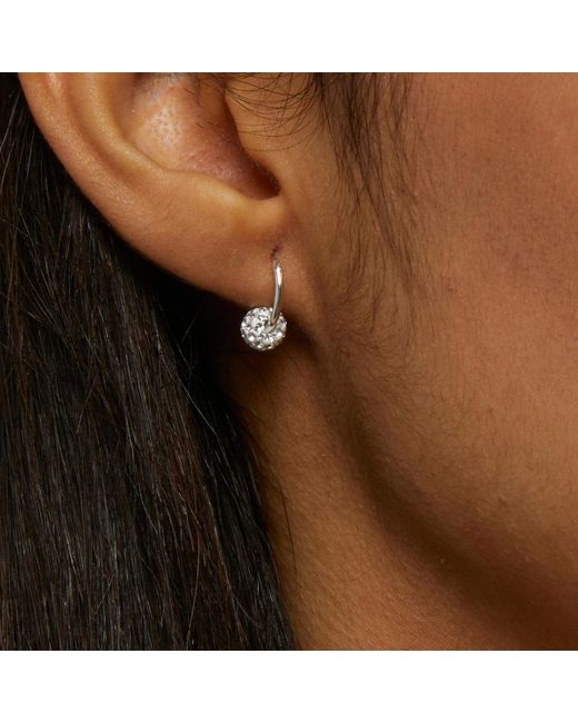 Boucles oreilles Boucles d'oreilles en argent 925/1000 et cristal Cleor en coloris Metallic