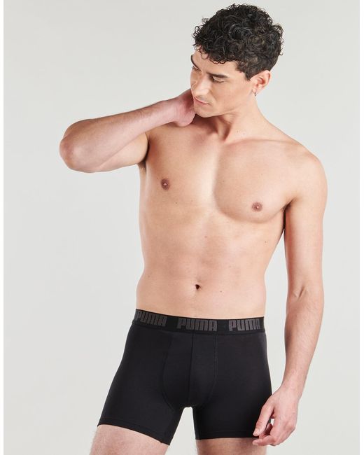 PUMA Boxers Basic Pack De 6 in het Black voor heren