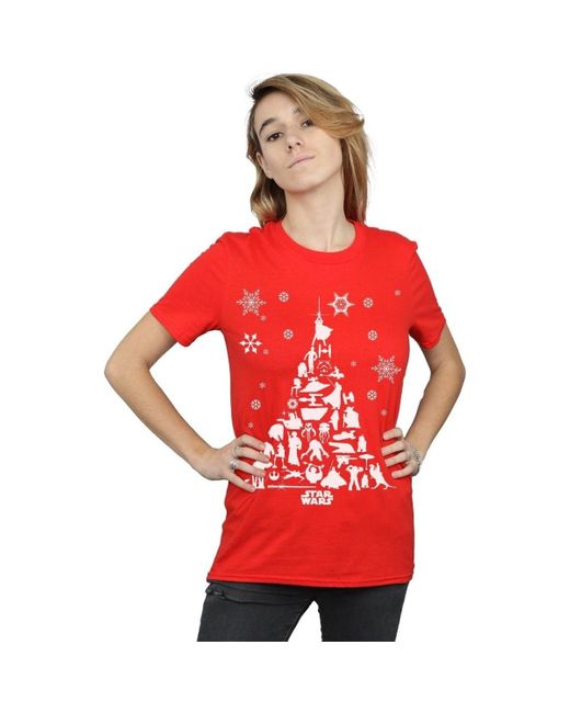 T-shirt Christmas Tree Disney en coloris Red