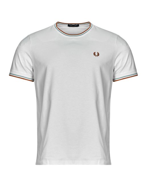 T-shirt TWIN TIPPED T-SHIRT Fred Perry pour homme en coloris Gray