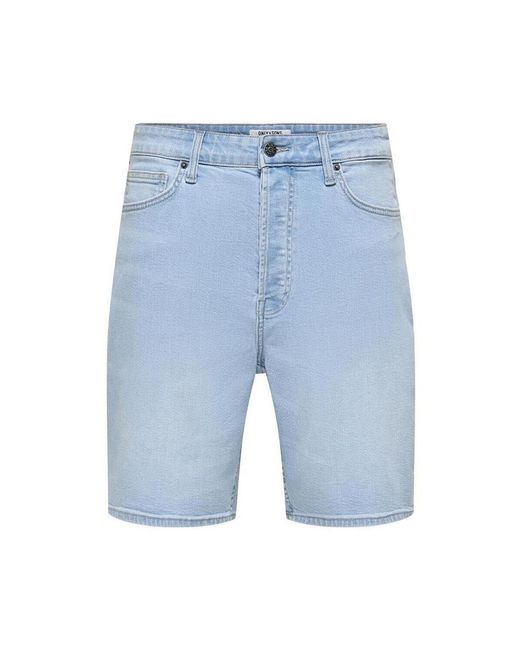 Short Onsfade Stretch Only & Sons pour homme en coloris Blue