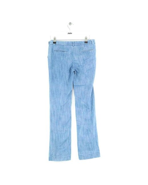 Pantalon Pantalon droit en coton bleu Ba&sh en coloris Blue