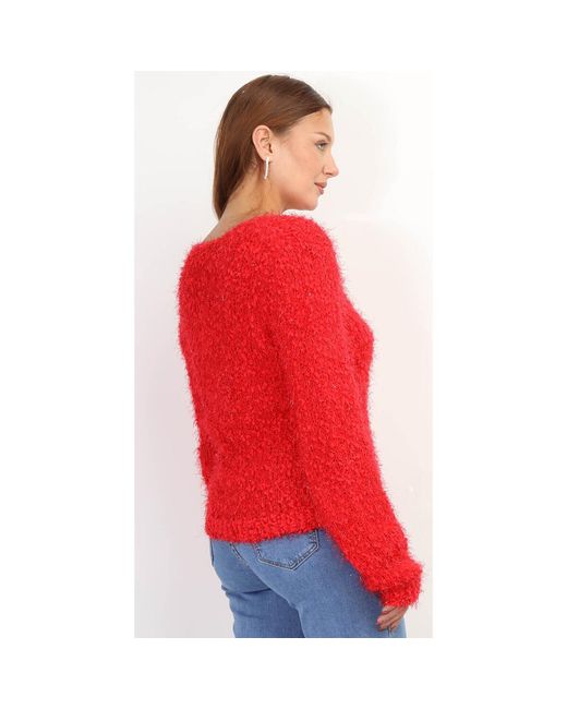 Pull Pulls Pour Femme La Modeuse en coloris Red