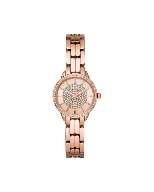 montre femme acier rose