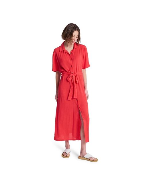 Robe Island Escape Solid Roxy en coloris Red