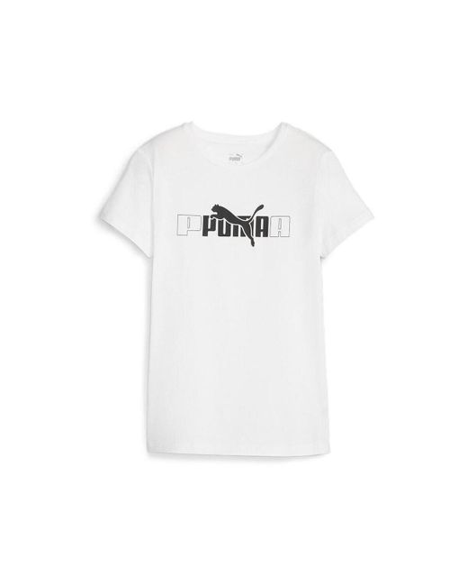PUMA T-Shirt Korte Mouw in het White