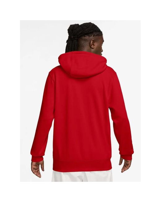 Sweat-shirt M nk club ft po hoodie Nike pour homme en coloris Red