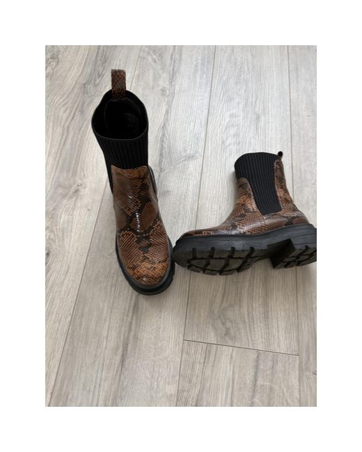Bottines Bottines léopard Promod en coloris Black