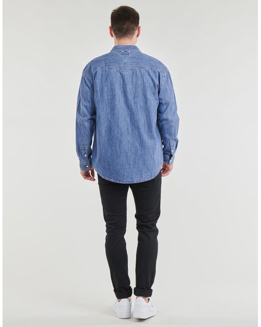 Tommy Hilfiger Hemdbluse Tjm Rlx Western Denim Shirt in Blue für Herren