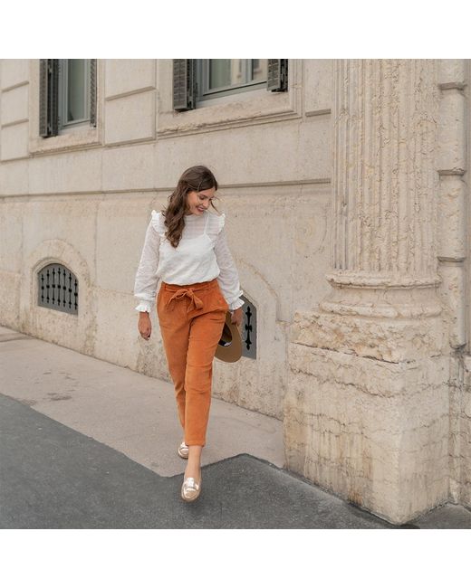 Celeste Chino Broek Marronnier in het Natural