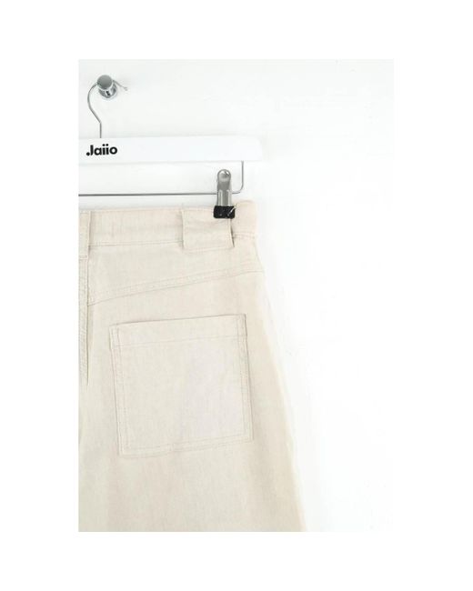 Pantalon Pantalon droit en coton écru Ba&sh en coloris Natural