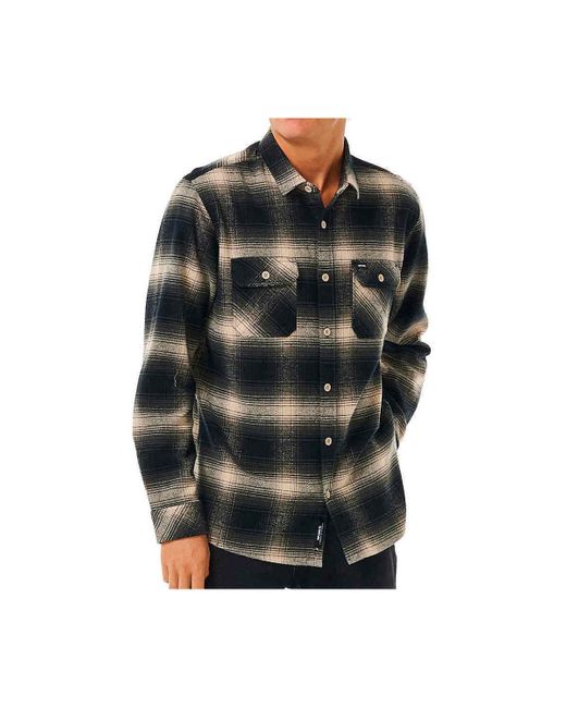 Chemise COUNT FLANNEL SHIRT Rip Curl pour homme en coloris Black