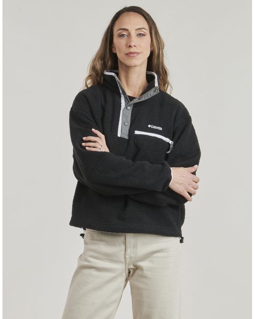 Columbia Black Fleecepullover Helvetia Ii Cropped Half Snap Fleece