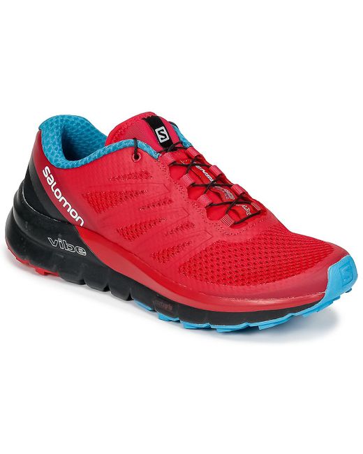 salomon red trainers
