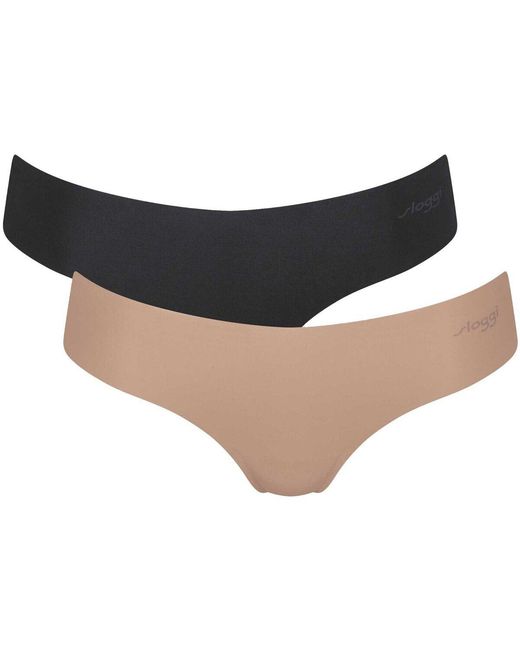 Strings String Zero Microfiber Hipstring 2.0 Sloggi en coloris Black