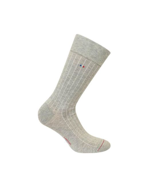 Chaussettes Chaussette unie a côtes en fils d'écosse Labonal pour homme en coloris Gray