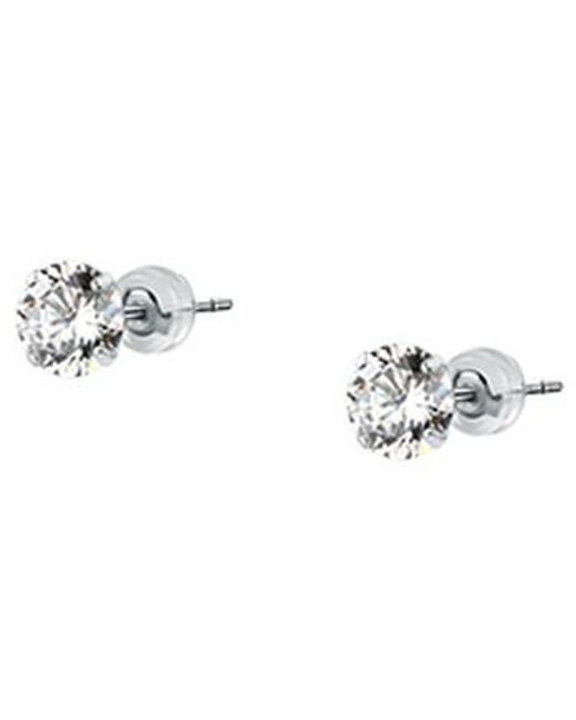 Bijoux Boucles d'oreilles en or 375/1000 et zircon Cleor en coloris Metallic