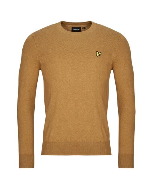 Lyle & Scott Sweatshirt Cotton Merino Crew Neck Jumper in Brown für Herren
