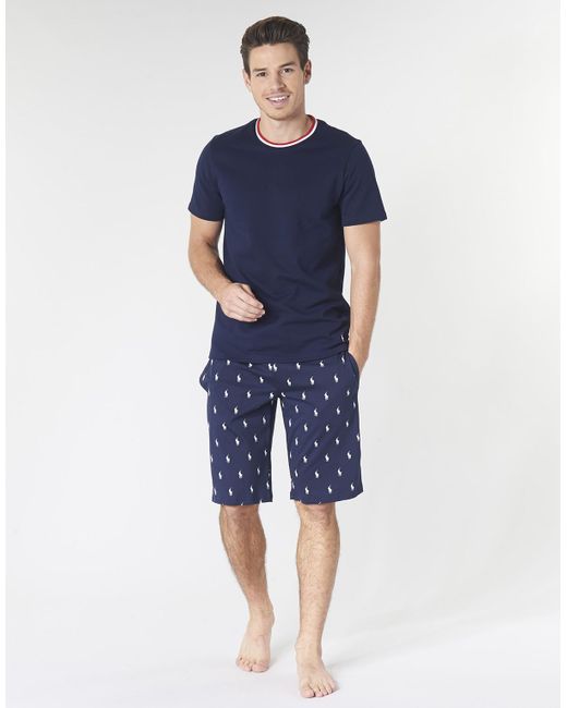 Polo Ralph Lauren Korte Broek Slim Short-short-sleep Bottom in het Blauw  voor heren - Bespaar 30% - Lyst