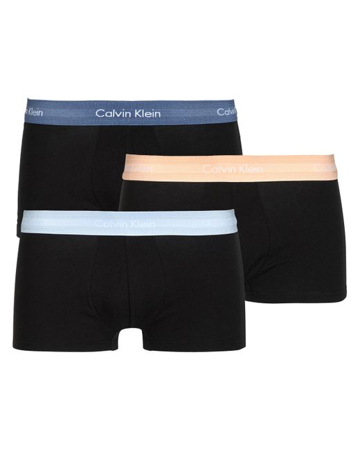 Boxer Low Rise Trunk 3Pk di Calvin Klein in Black da Uomo