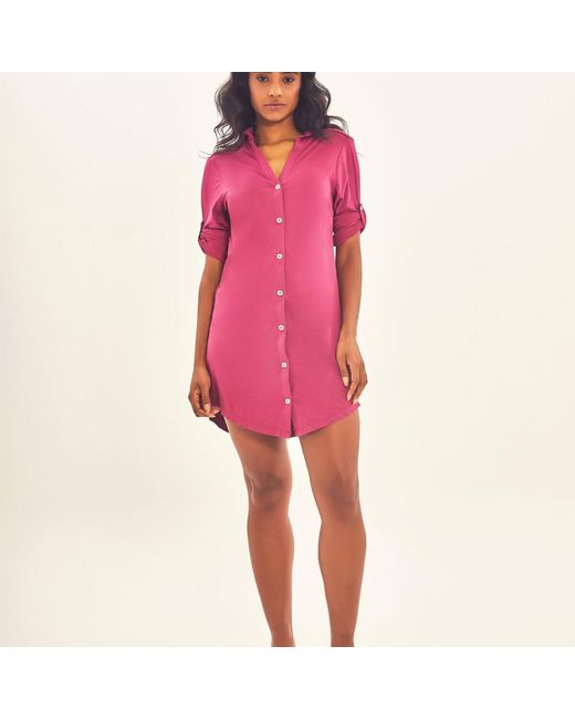 Chemises De Nuit Classics Uv Line en coloris Pink