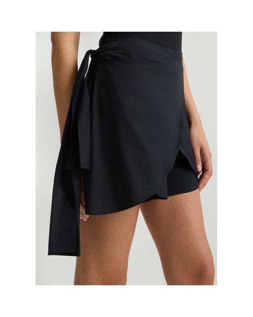 Short Short en coton avec nœud Liu Jo en coloris Black