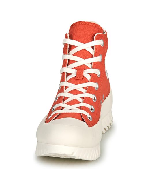 Chuck Taylor All Star Lugged 2.0 Platform Seasonal Color Sneaker Converse en coloris Red
