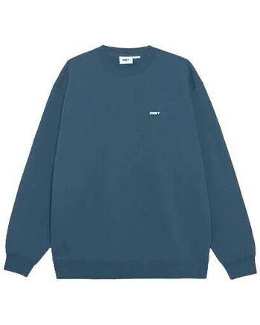 Sweat-shirt Pull Bold Box Fit Premium Cornet Blue Obey pour homme