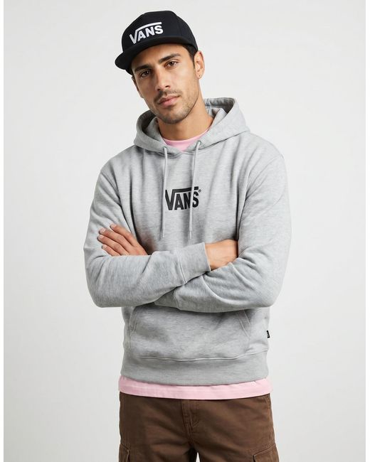 Vans Capuchon Sweaters Stretch Logo Pullover in het Gray voor heren