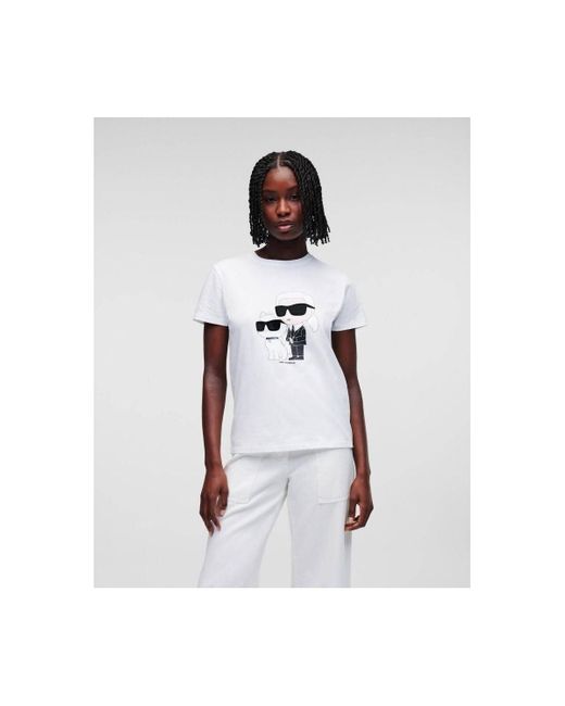 T-shirt 230W1704 IKONIC 2.0 Karl Lagerfeld en coloris White