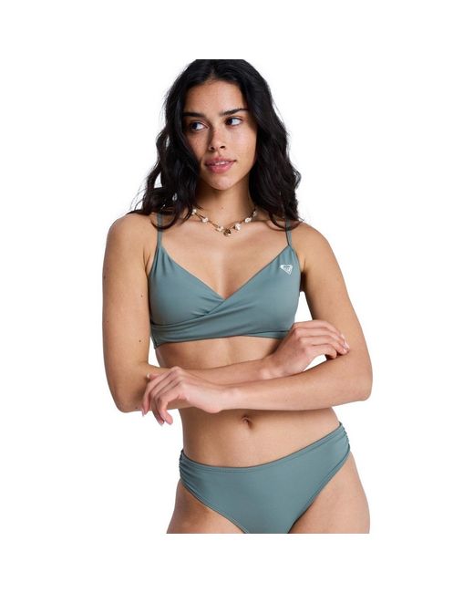 Maillots de bain Solid Essentials Wrap Bra Roxy en coloris Blue