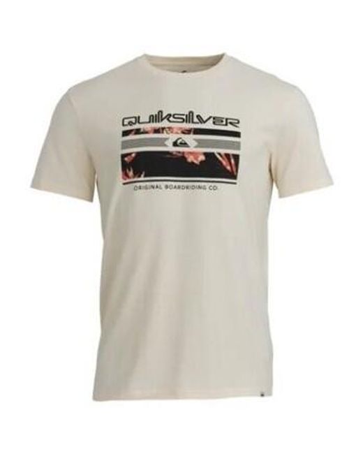 T-shirt TEE SHIRT HIDE PALM LOCKED SS - BIRCH - L Quiksilver pour homme en coloris White