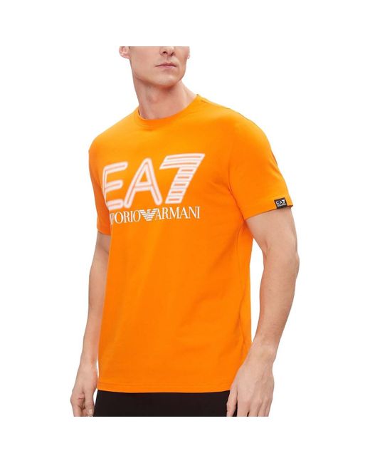 T-shirt T-Shirt EA7 pour homme en coloris Orange
