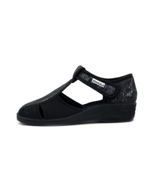 Sandales Chaussures, Confort, Tissu extensible-915 Emanuela en coloris Black