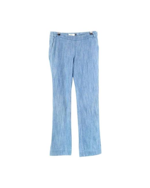 Pantalon Pantalon droit en coton bleu Ba&sh en coloris Blue