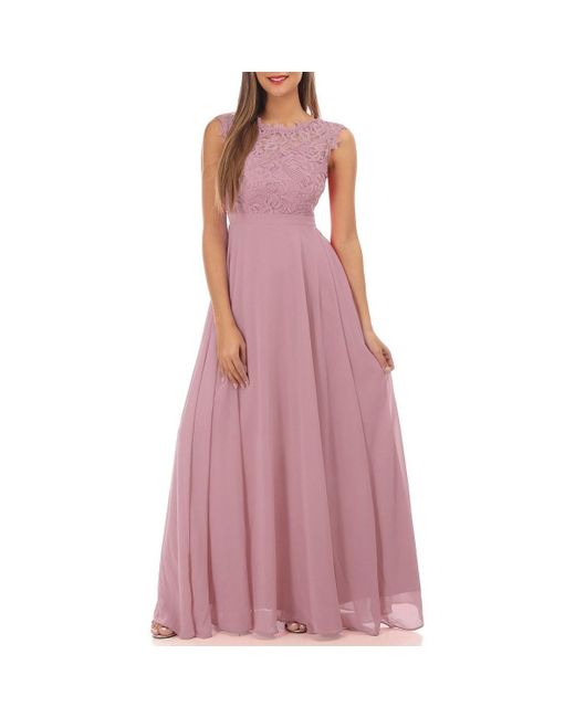 Robe longue vieux rose à dentelle Robe La Modeuse en coloris Rose | Lyst