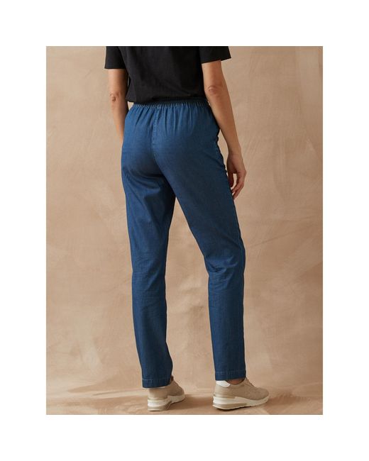 Pantalon Pantalon Élastiqué Chambray Daxon en coloris Blue
