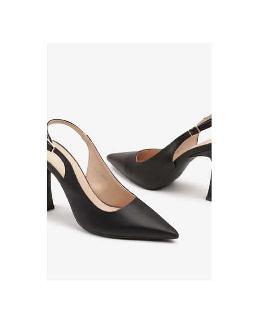 Chaussures escarpins Escarpins slingback Noir, à talon aiguille Vera Collection en coloris White