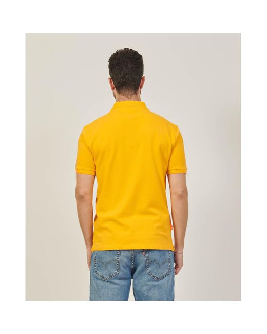 T-shirt Polo en tissu technique stretch Suns pour homme en coloris Yellow