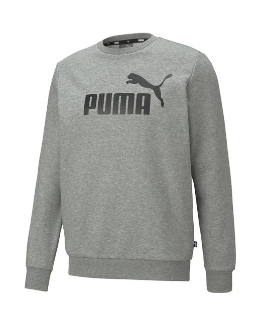 Sweat À Col Rond Essentials Big Logo PUMA pour homme en coloris Gray