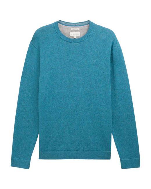 Pull Pullover Strickpullover R-Neck Tom Tailor pour homme en coloris Blue