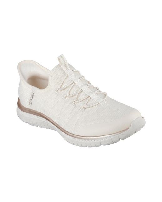 Baskets BASKETS SLIP-INS VIRTUE GLOW BEIGE Skechers en coloris White