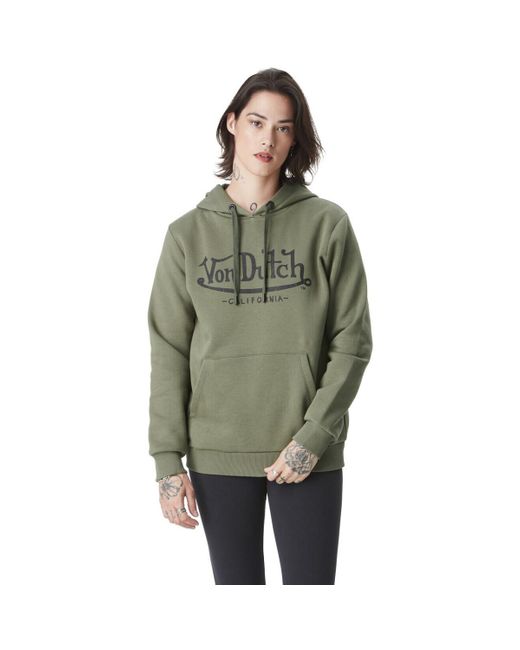 Sweat-shirt Sweat à capuche et print devant Basic Von Dutch en coloris Green