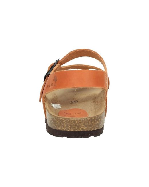Sandales plates Interbios en coloris Brown