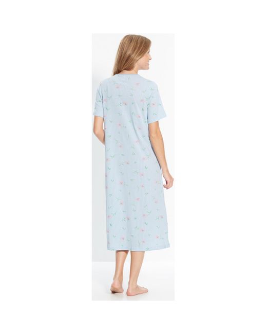Pyjamas / Chemises de nuit by Daxon - Chemise de nuit longue classique  Lingerelle en coloris Bleu | Lyst