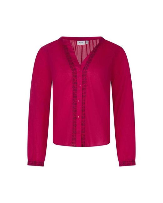 Blouses 4320401 Vila en coloris Pink