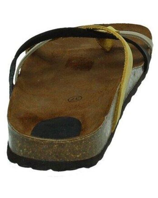 Sandales plates Interbios en coloris Multicolor