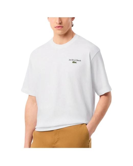 T-shirt TH5950 001 Lacoste pour homme en coloris White