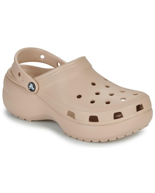 CROCSTM Natural Clogs Classic Platform Clog W